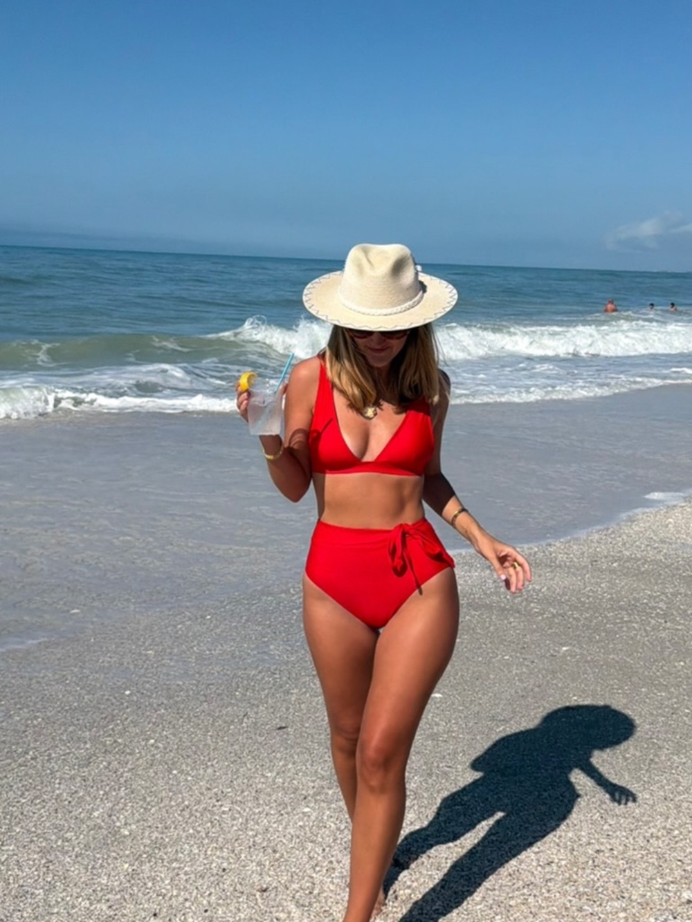 Summersalt Red High-Waist Tie Bikini Set